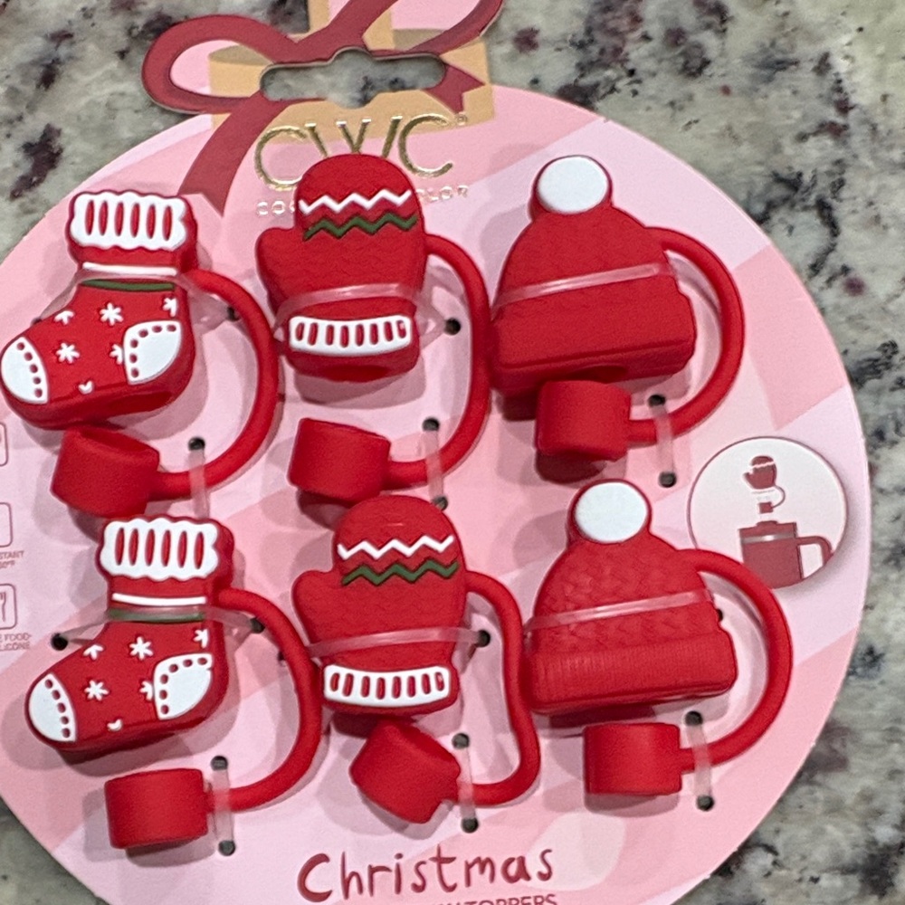 Christmas Straw Toppers